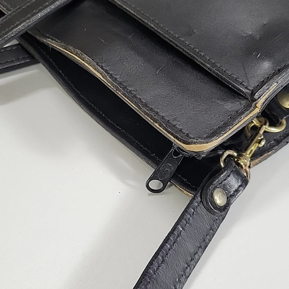 Vintage Hartmann Black Leather Briefcase